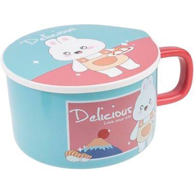lachineuse – Cuenco de fideos instantáneos – Cuenco de ramen asiático – Porcelana – Diseño de conejo – 1000 ml – Tapa y cubiertos – Desayuno sopa – Idea de regalo Asia Japón China – Azul cielo lachineuse – Cuenco de fideos instantáneos – Cuenco de ramen asiático – Porcelana – Diseño de conejo – 1000 ml – Tapa y cubiertos – Desayuno sopa – Idea de regalo Asia Japón China – Azul cielo