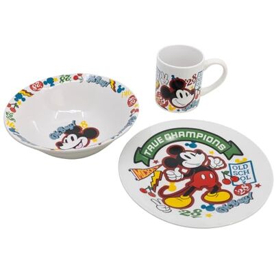 Stor Set Vajilla Infantil Mickey Mouse Plato, Cuenco y Taza de Cerámica Juego Completo en Caja Regalo para Niños y Niñas Stor Set Vajilla Infantil Mickey Mouse Plato, Cuenco y Taza de Cerámica Juego Completo en Caja Regalo para Niños y Niñas