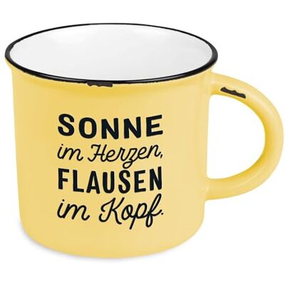 Grafik Werkstatt Grafik-Werkstatt Vintage Taza de cerámica para regalar sol en el corazón Grafik Werkstatt Grafik-Werkstatt Vintage Taza de cerámica para regalar sol en el corazón
