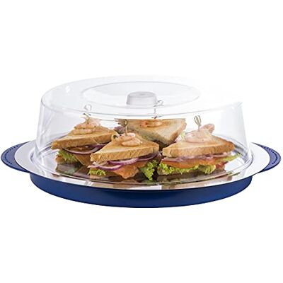 APS Thermo-Set 5 piezas Juego de bandejas compuesto por una cubeta estable, una bandeja de acero inoxidable, dos acumuladores de frío y una campana de frescura APS Thermo-Set 5 piezas Juego de bandejas compuesto por una cubeta estable, una bandeja de acero inoxidable, dos acumuladores de frío y una campana de frescura