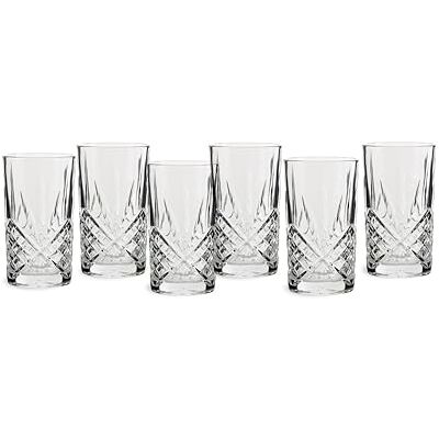 ECHTWERK vasos largos, 6 piezas, 350 ml vasos highball de cristal resistente, aspecto tallado con estructura en relieve, forma cilíndrica, aptos para lavavajillas, 13,8 x 7,7 cm ECHTWERK vasos largos, 6 piezas, 350 ml vasos highball de cristal resistente, aspecto tallado con estructura en relieve, forma cilíndrica, aptos para lavavajillas, 13,8 x 7,7 cm