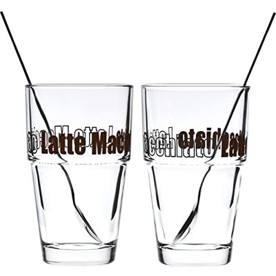 Leonardo 0 Vasos de café "Latte Macchiato" con cucharas (4 unidades) Leonardo 0 Vasos de café "Latte Macchiato" con cucharas (4 unidades)