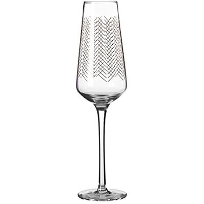 Premier Housewares – Copas de champán de Jazz, Oro, 7 x 7 x 25 cm, Juego de 4 Premier Housewares – Copas de champán de Jazz, Oro, 7 x 7 x 25 cm, Juego de 4