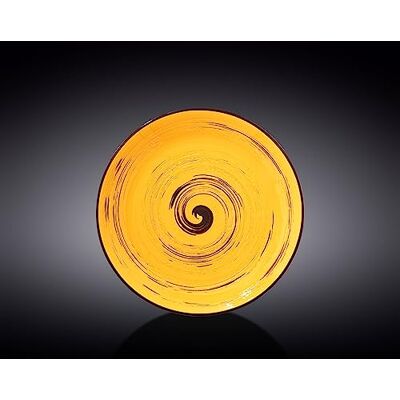 Wilmax Plato redondo (porcelana, 20,5 cm), color amarillo Wilmax Plato redondo (porcelana, 20,5 cm), color amarillo