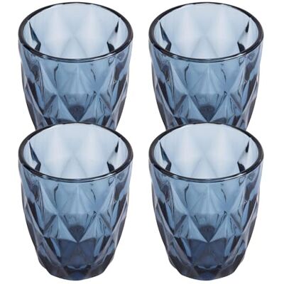 San Ignacio Juego de 4 Vasos de cristal de 260ml Azul San Ignacio Juego de 4 Vasos de cristal de 260ml Azul