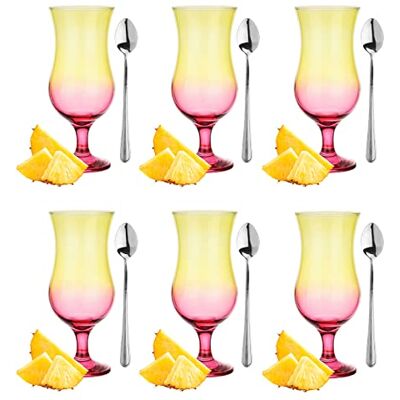 Glasmark A570032-0420-5246-LD Pink to Yellow Cocktail Glass Set - Cocktail Glasses Glasmark A570032-0420-5246-LD Pink to Yellow Cocktail Glass Set - Cocktail Glasses