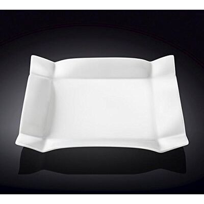 Wilmax Plato cuadrado (porcelana, 29 x 29 cm), color blanco Wilmax Plato cuadrado (porcelana, 29 x 29 cm), color blanco