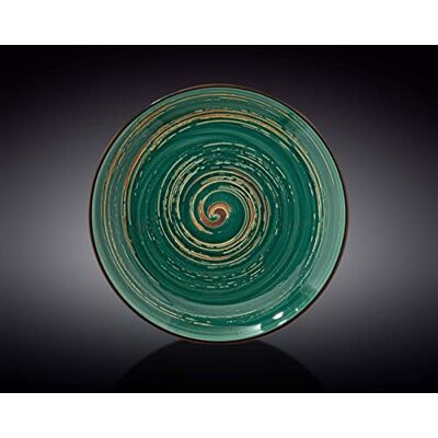 Wilmax Plato redondo (porcelana, 25,5 cm), color verde Wilmax Plato redondo (porcelana, 25,5 cm), color verde