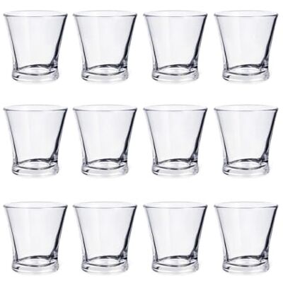 Quid Set de 12 vasos bajos de vidrio 10 cl Transparente, Vidrio, formato bajo, acabado brillo, 12 piezas Quid Set de 12 vasos bajos de vidrio 10 cl Transparente, Vidrio, formato bajo, acabado brillo, 12 piezas