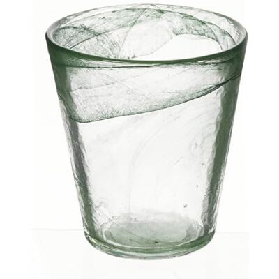 Tivoli Juego de 6 vasos de agua cónicos de 250 ml, de cristal, superficie difuminada, verde, alabastro Tivoli Juego de 6 vasos de agua cónicos de 250 ml, de cristal, superficie difuminada, verde, alabastro