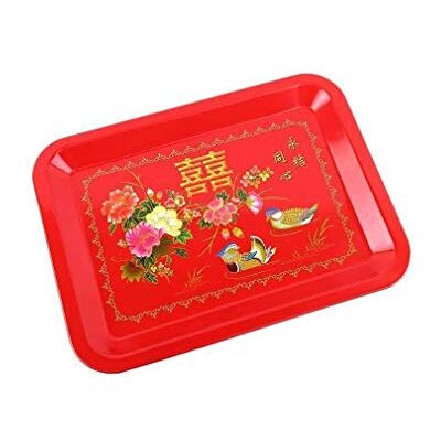lachineuse – Bandeja rectangular china – 38 x 28 cm – Bandeja de servir de metal – color rojo – para cocina, aperitivo, Aperitivo – Diseño tradicional patos mandarines – Idea de regalo de Asia China lachineuse – Bandeja rectangular china – 38 x 28 cm – Bandeja de servir de metal – color rojo – para cocina, aperitivo, Aperitivo – Diseño tradicional patos mandarines – Idea de regalo de Asia China