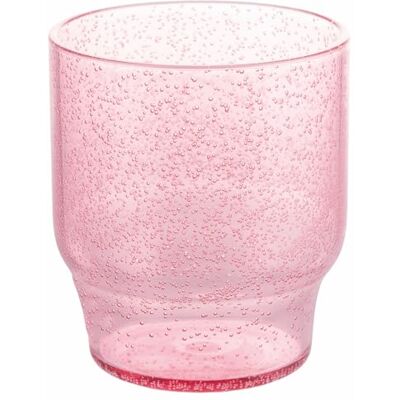 Tivoli Juego de 6 vasos de agua de 325 ml con burbujas rosas de plástico MS Call Me Cherry, Unico Tivoli Juego de 6 vasos de agua de 325 ml con burbujas rosas de plástico MS Call Me Cherry, Unico