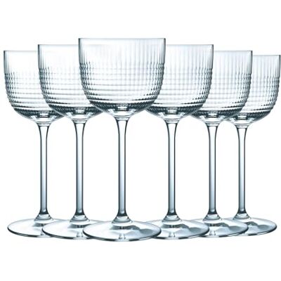 Arcoroc Copas de Cocktail Disco Nick & Nora 18 cl Juego de 6 Cristalín sin plomo, copa de cristal para aperitivo, apto para lavavajillas, fabricado en Francia, ideal bar y veladas Arcoroc Copas de Cocktail Disco Nick & Nora 18 cl Juego de 6 Cristalín sin plomo, copa de cristal para aperitivo, apto para lavavajillas, fabricado en Francia, ideal bar y veladas