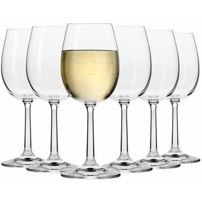 Krosno – Copas para Vino Blanco 280 ml – Juego de 6 unidades – Colección Pure – Cristal sin Plomo – Forma Esbelta y Clásica Krosno – Copas para Vino Blanco 280 ml – Juego de 6 unidades – Colección Pure – Cristal sin Plomo – Forma Esbelta y Clásica
