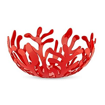 Alessi ESI01 21 R Frutero de acero, color rojo, Ø21cm Alessi ESI01 21 R Frutero de acero, color rojo, Ø21cm