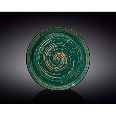 Wilmax Plato llano redondo (porcelana, 23 cm), color verde Wilmax Plato llano redondo (porcelana, 23 cm), color verde