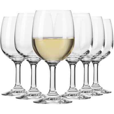 Krosno Copas de Vino, Juego de 6, 170 ml, Colección Servo Line Para vino tinto blanco y rosado, Forma clásica, Cristal sin plomo, Para casa y hostelería Krosno Copas de Vino, Juego de 6, 170 ml, Colección Servo Line Para vino tinto blanco y rosado, Forma clásica, Cristal sin plomo, Para casa y hostelería