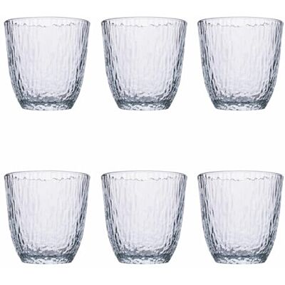 Tivoli Juego de 6 vasos de agua de 300 ml de cristal, Jungle Tivoli Juego de 6 vasos de agua de 300 ml de cristal, Jungle