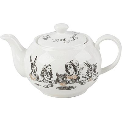 V&A La Reina de las Maravillas Tetera Blanca Pintada a Mano - Tipo de Té V&A La Reina de las Maravillas Tetera Blanca Pintada a Mano - Tipo de Té