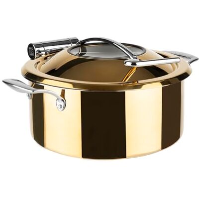 APS Chafing Dish Orbit Juego de 4 Piezas (diámetro de 30,5 cm, Altura: 17,5 cm, Acero Inoxidable 18/8), Color Dorado APS Chafing Dish Orbit Juego de 4 Piezas (diámetro de 30,5 cm, Altura: 17,5 cm, Acero Inoxidable 18/8), Color Dorado