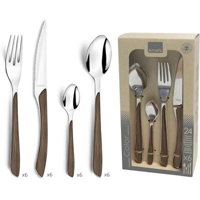 Amefa Eclat Nature Cubertería 24 piezas Amefa Eclat Nature Cubertería 24 piezas