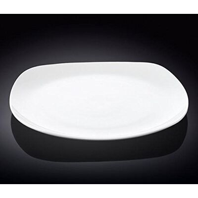 Wilmax Plato cuadrado (porcelana, 29,5 x 29,5 cm), color blanco Wilmax Plato cuadrado (porcelana, 29,5 x 29,5 cm), color blanco