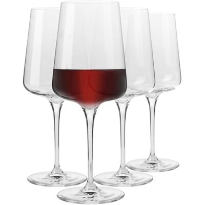 Krosno Copas de Vino Tinto Juego de 4, 500 ml, Colección Infinity Vasos vino blanco, rosado, espumoso, cóctel, Cristal sin plomo, Apto para lavavajillas, Cristalería elegante, Idea de regalo Krosno Copas de Vino Tinto Juego de 4, 500 ml, Colección Infinity Vasos vino blanco, rosado, espumoso, cóctel, Cristal sin plomo, Apto para lavavajillas, Cristalería elegante, Idea de regalo