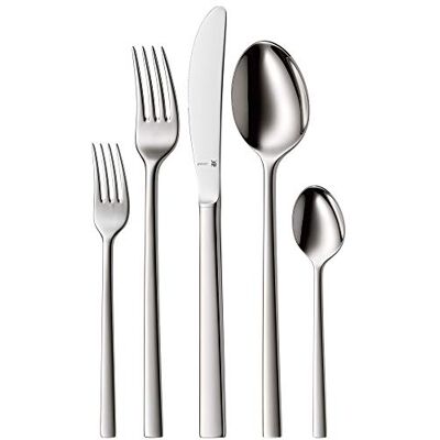 WMF Sonic Cubertería, 30 Piezas (6 comensales), cromargan Protect, Color Plateado WMF Sonic Cubertería, 30 Piezas (6 comensales), cromargan Protect, Color Plateado