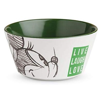 Egan Cuenco Minnie Live Laugh Love Verde, Multicolor, pequeño Egan Cuenco Minnie Live Laugh Love Verde, Multicolor, pequeño