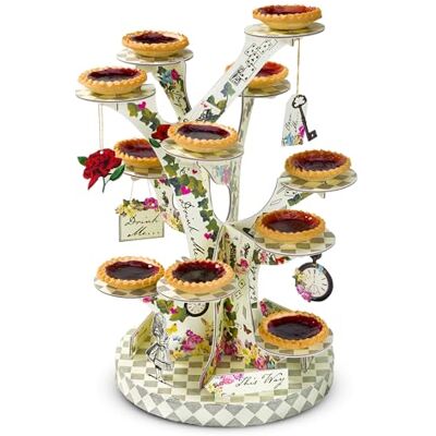 Talking Tables Alice in Wonderland Expositor de Cupcakes Centro de Mesa Mad Hatter Tea Party, Papel, Colores Variados, Altura 59 cm, 23 Talking Tables Alice in Wonderland Expositor de Cupcakes Centro de Mesa Mad Hatter Tea Party, Papel, Colores Variados, Altura 59 cm, 23