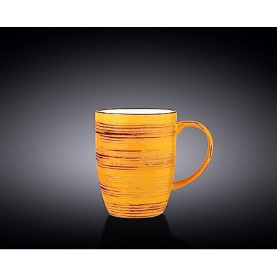 Wilmax Taza de porcelana (460 ml), color amarillo Wilmax Taza de porcelana (460 ml), color amarillo