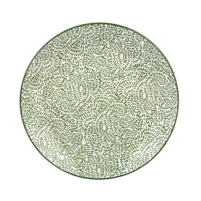 Generico Juego de 4 platos de fruta Hanami, 9 cm, decoración verde Generico Juego de 4 platos de fruta Hanami, 9 cm, decoración verde