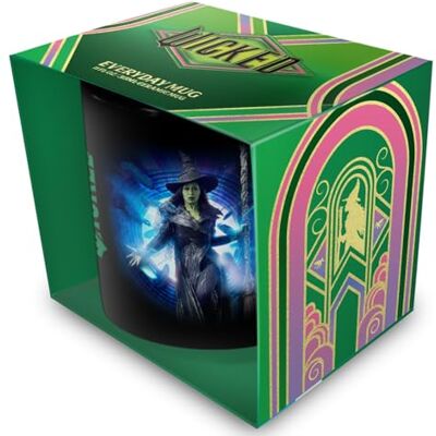Pyramid Wicked 2 (Blue Feathers) Taza de cerámica negra de 315 ml, con licencia oficial Wicked, tamaño único Pyramid Wicked 2 (Blue Feathers) Taza de cerámica negra de 315 ml, con licencia oficial Wicked, tamaño único
