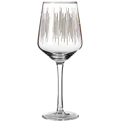 Premier Housewares – Copas de Vino Deco, Dorado, 9 x 9 x 22 cm, Juego de 4 Premier Housewares – Copas de Vino Deco, Dorado, 9 x 9 x 22 cm, Juego de 4