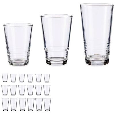 San Ignacio Set 18 vasos lineas colección VIVALTO San Ignacio Set 18 vasos lineas colección VIVALTO