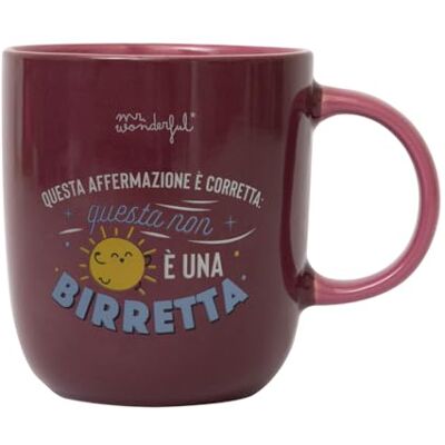Mr. Wonderful Taza Esta afirmación es correcta: esta no es una cerveza Taza de cerámica con mensaje divertido, ideal como regalo Mr. Wonderful Taza Esta afirmación es correcta: esta no es una cerveza Taza de cerámica con mensaje divertido, ideal como regalo
