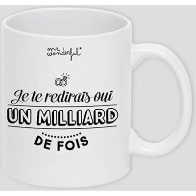 Mr. Wonderful Sr. Wonderful Taza Iconic Te rediría sí mil millones de veces Mr. Wonderful Sr. Wonderful Taza Iconic Te rediría sí mil millones de veces