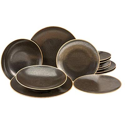 Creatable , Serie Rusty, Vajilla 12 Piezas, Porcelana Creatable , Serie Rusty, Vajilla 12 Piezas, Porcelana