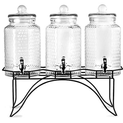 bar@drinkstuff Del Sol Dispensador de bebidas triple, 12 l. Dispensador para zumos, cócteles o limonada bar@drinkstuff Del Sol Dispensador de bebidas triple, 12 l. Dispensador para zumos, cócteles o limonada