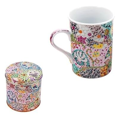DRW Set 6 Mugs en Lata de Porcelana con los Elementos de Gaudi Taza: 9x9x11 cm DRW Set 6 Mugs en Lata de Porcelana con los Elementos de Gaudi Taza: 9x9x11 cm