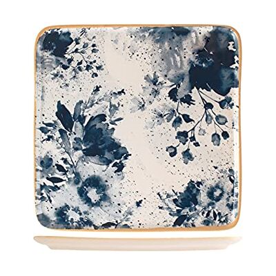 Plato de servicio cuadrado Indigo H & H 26x26cm Multicolor - Apto para microondas Plato de servicio cuadrado Indigo H & H 26x26cm Multicolor - Apto para microondas