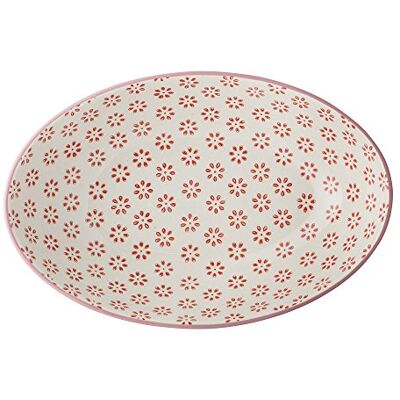 BLOOMINGVILLE Plato hondo, color rojo BLOOMINGVILLE Plato hondo, color rojo
