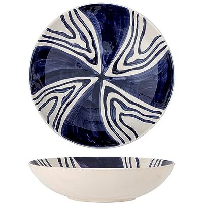 BLOOMINGVILLE Shama Cuenco de piedra azul (2,5 L, 33,5 cm de diámetro), diseño decorativo BLOOMINGVILLE Shama Cuenco de piedra azul (2,5 L, 33,5 cm de diámetro), diseño decorativo