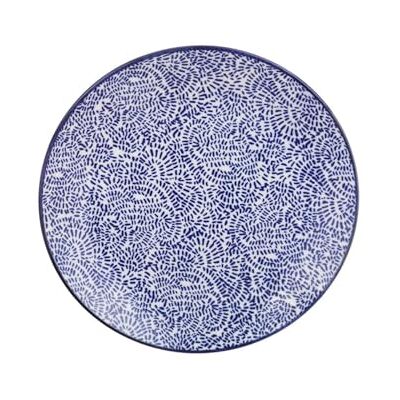 Genérico Juego de 4 platos de fruta Hanami de 9 cm, decoración azul Genérico Juego de 4 platos de fruta Hanami de 9 cm, decoración azul