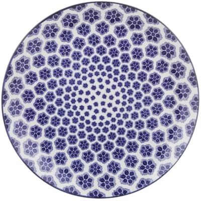 Genérico Juego de 4 platos planos Hanami de 26,5 cm, decoración azul C Genérico Juego de 4 platos planos Hanami de 26,5 cm, decoración azul C