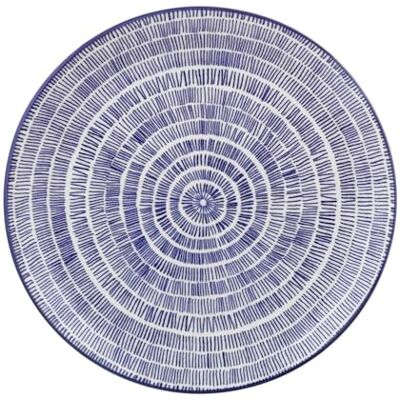 Genérico Juego de 4 platos planos Hanami de 26,5 cm, decoración azul B Genérico Juego de 4 platos planos Hanami de 26,5 cm, decoración azul B