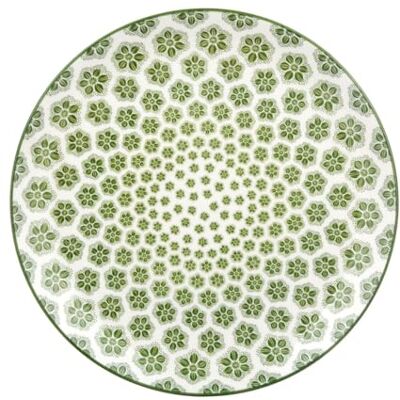 Hanami - Platos de porcelana - Verde - 26,5 cm - Platos Hanami - Platos de porcelana - Verde - 26,5 cm - Platos
