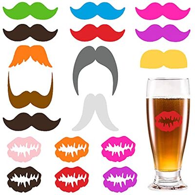 DOULEIN Marcador de Copa de Vino,18 Pcs Silicona Encantos de Copa de Vino etiquetas de silicona para reconocimiento de copas de vino para fiestas,bares,decoraciones de mesa DOULEIN Marcador de Copa de Vino,18 Pcs Silicona Encantos de Copa de Vino etiquetas de silicona para reconocimiento de copas de vino para fiestas,bares,decoraciones de mesa