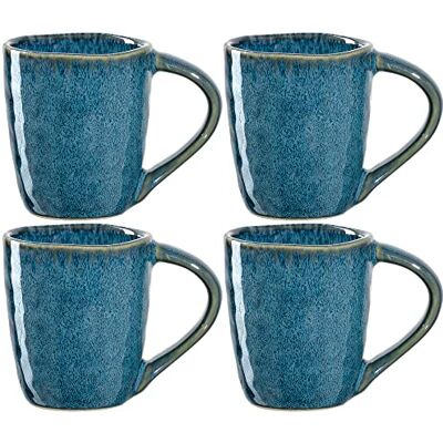 Leonardo HOME Matera Juego de tazas de café (cerámica, 90 ml, 4 unidades), color azul Leonardo HOME Matera Juego de tazas de café (cerámica, 90 ml, 4 unidades), color azul