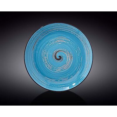 Wilmax Plato redondo (porcelana, 25,5 cm), color azul Wilmax Plato redondo (porcelana, 25,5 cm), color azul